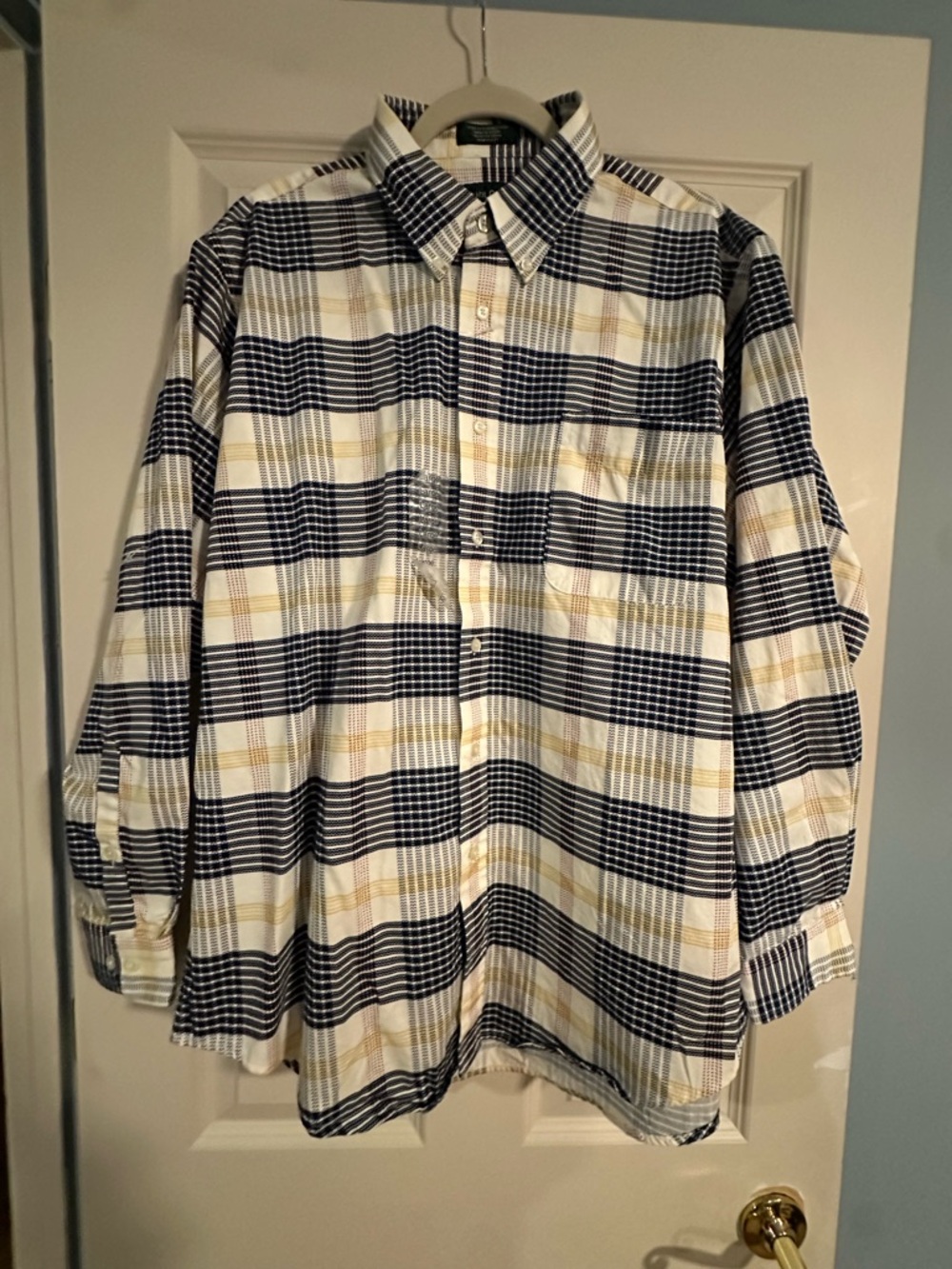Men's Hunt Club Collection NWT Long Sleeve Plaid Button Down Large